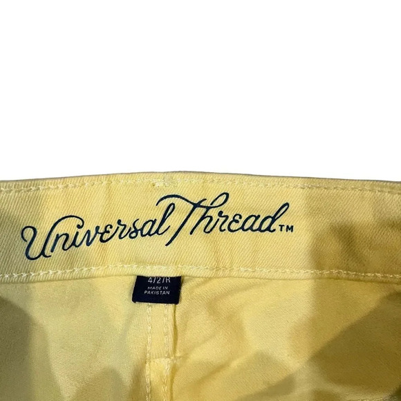 Universal Thread‎ Yellow Button Fly High Rise Skinny Jeans Size 4 - Picture 3 of 6